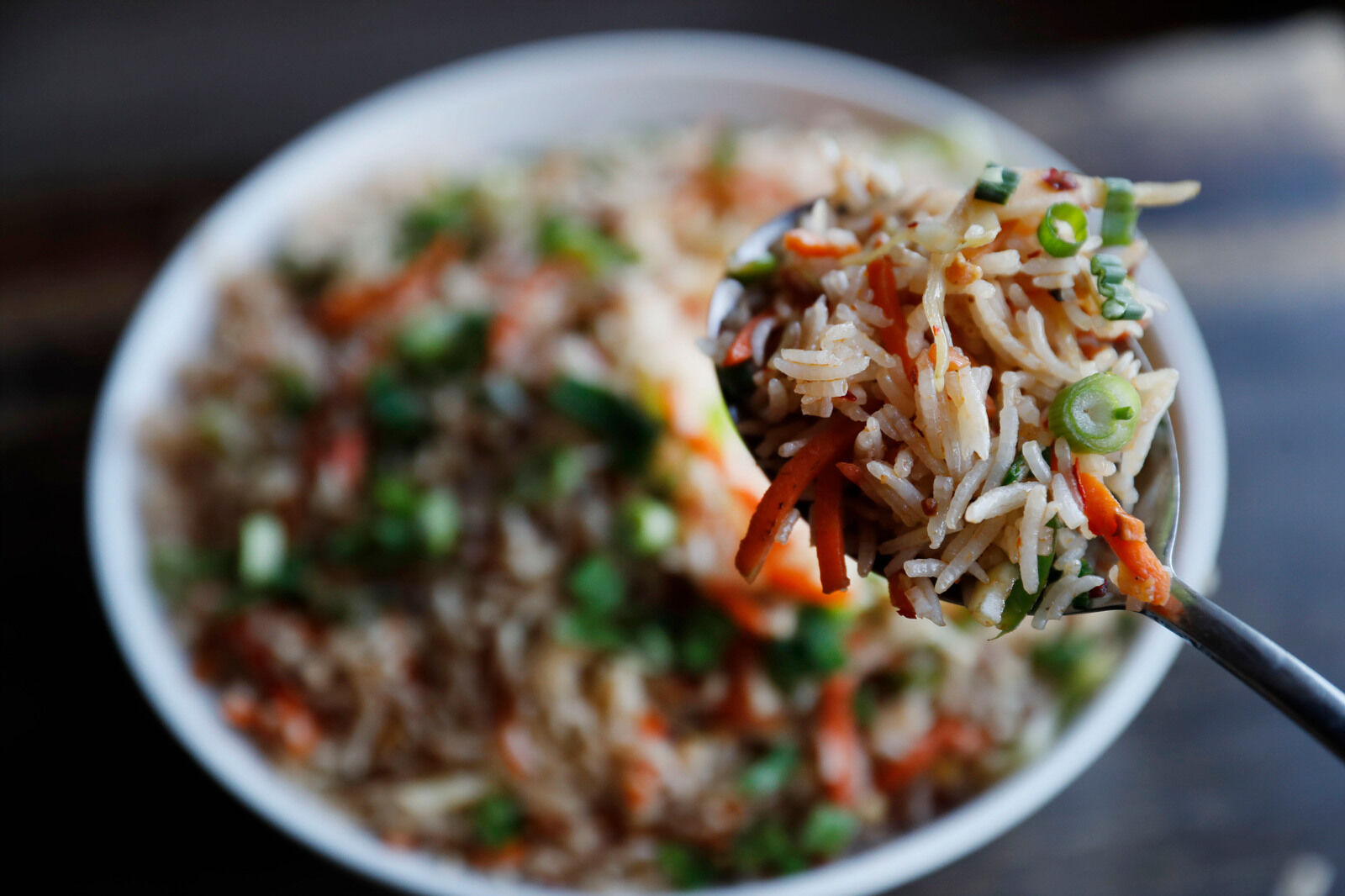 Burnt garlic chili fried rice